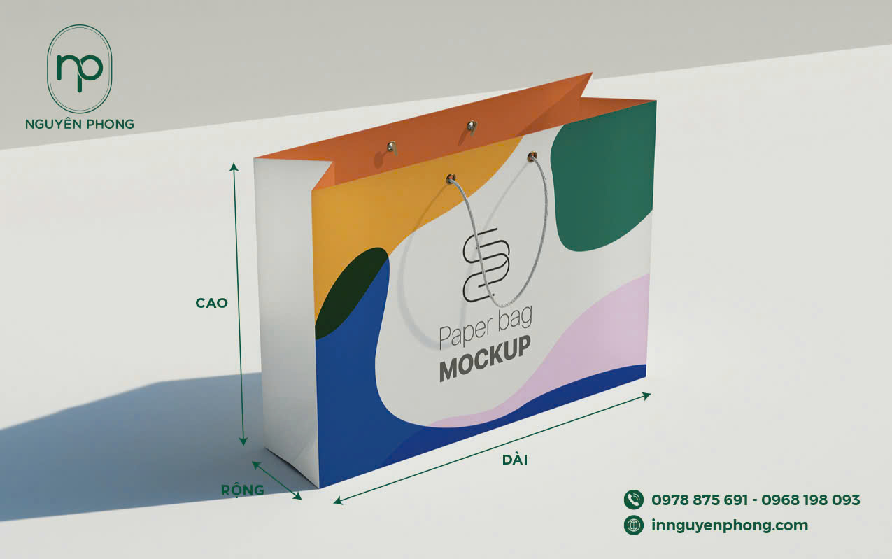 Kích thước túi giấy chuẩn phổ hiện hiện nay 2025